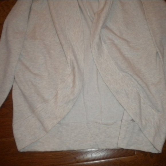 Ecothreads Women's Plus Size XXL Tan Fleece Coverup Cardigan NWT - Picture 4 of 5